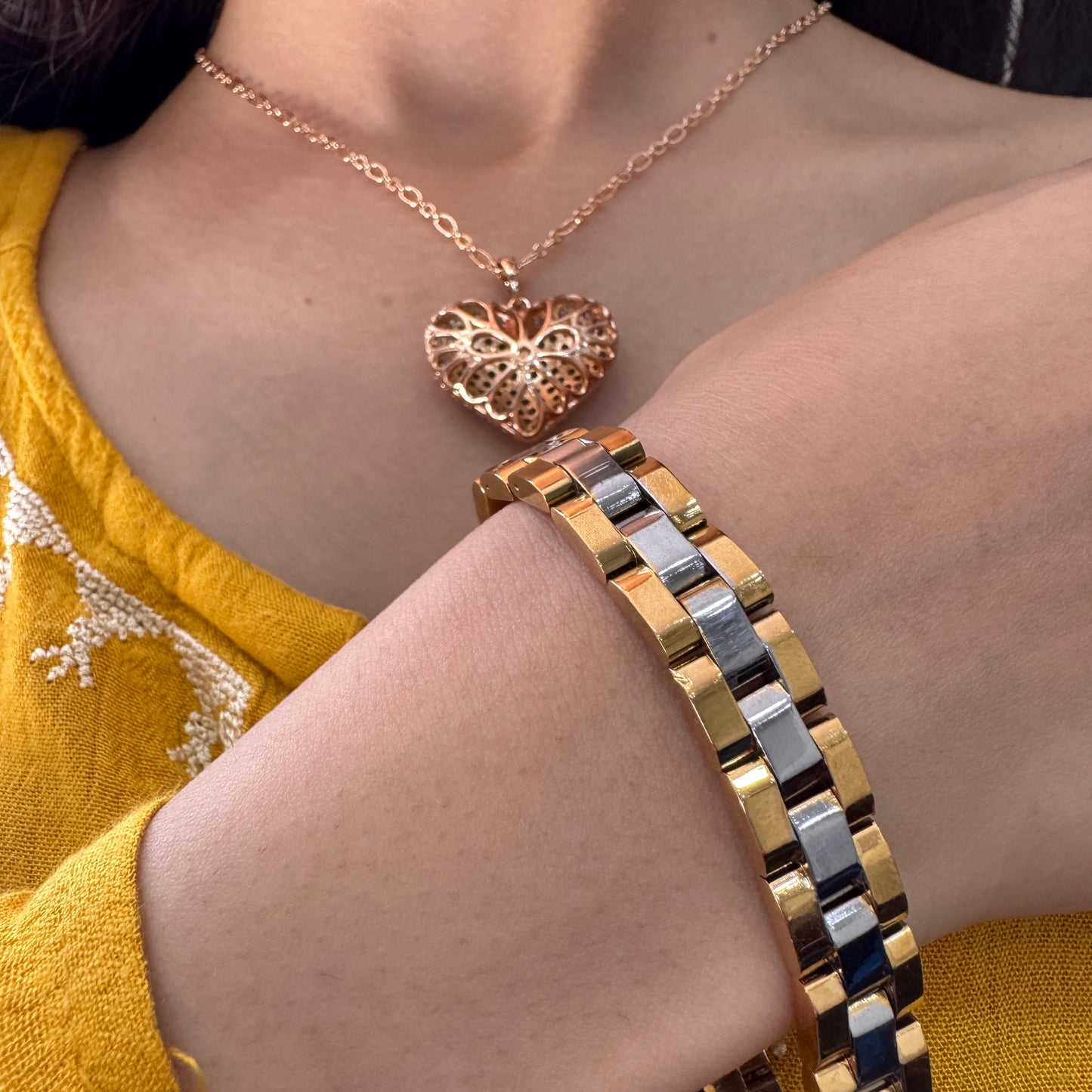 Gold Watch Strap Bracelet