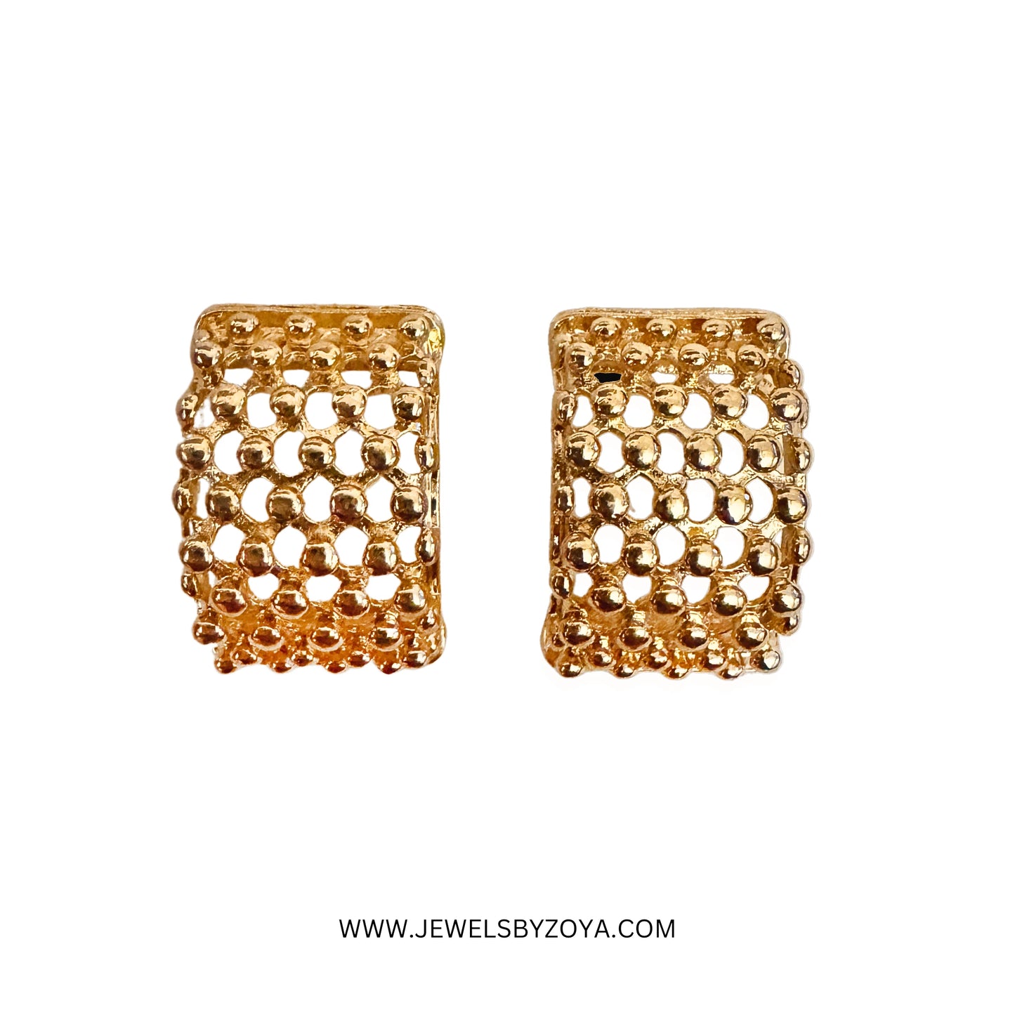 MIA Net Hoop Earrings (Gold)