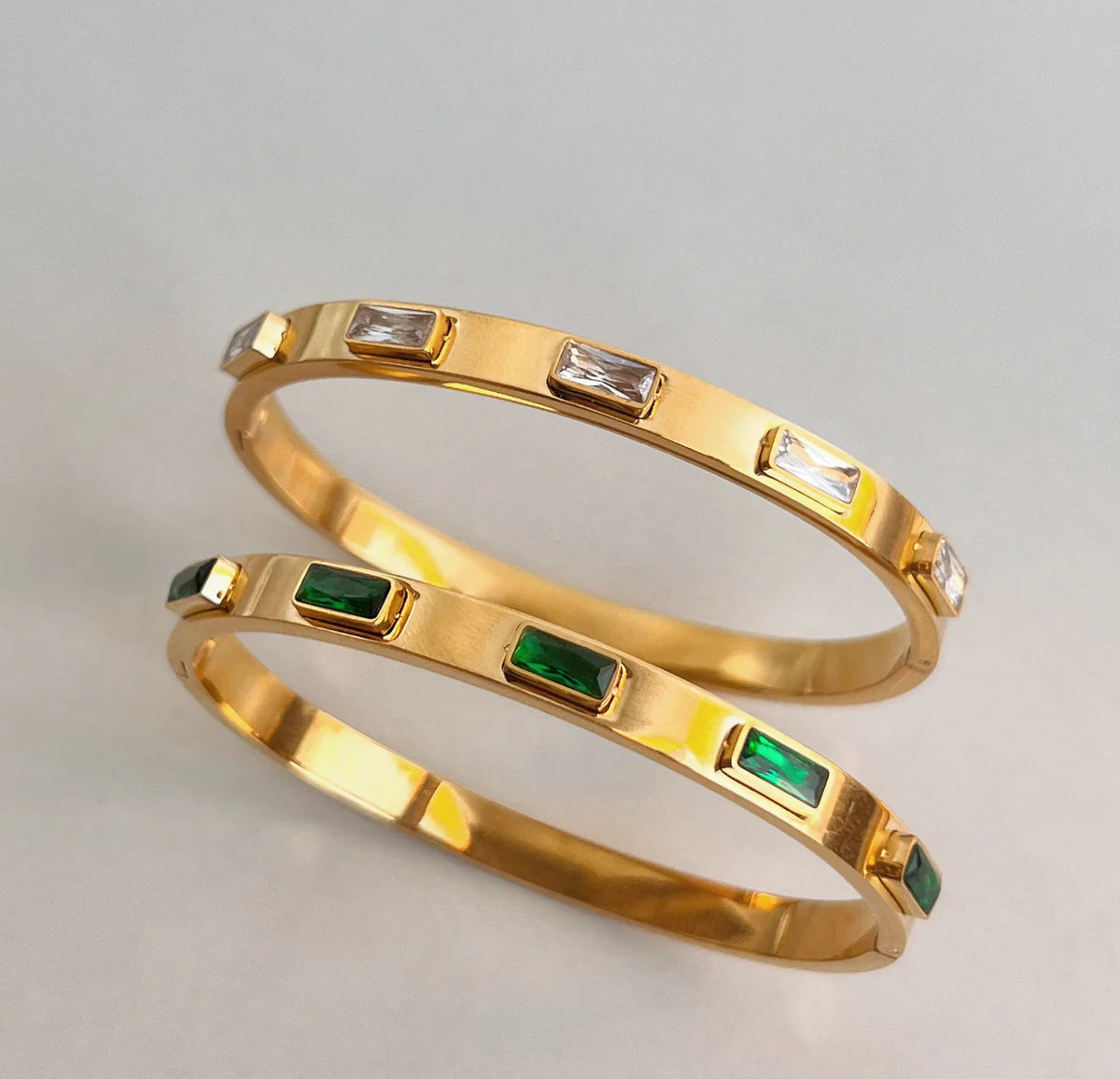Elegant Gemstone Bangles
