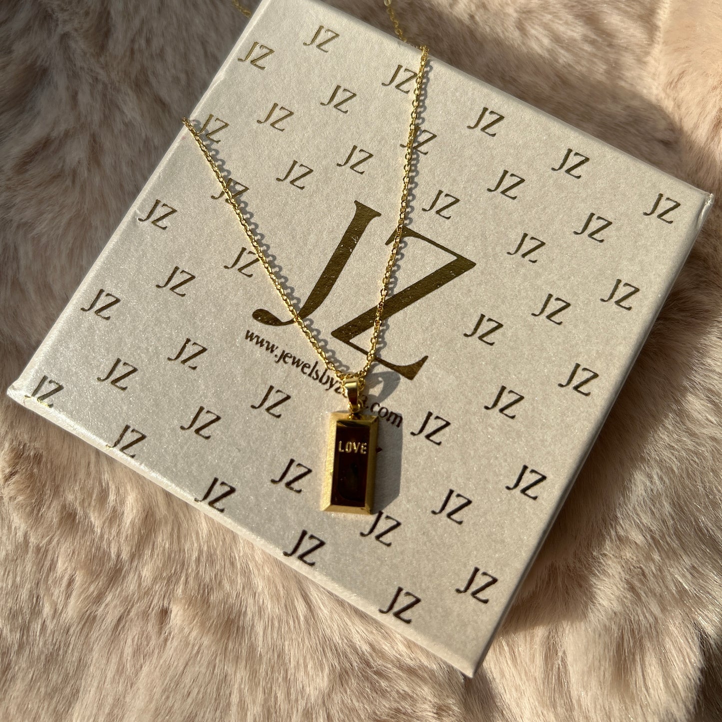 LOVE Gold Brick Necklace