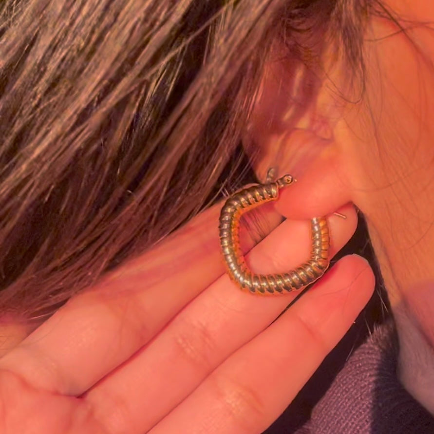 Natalie - Gold Twisted Hoops