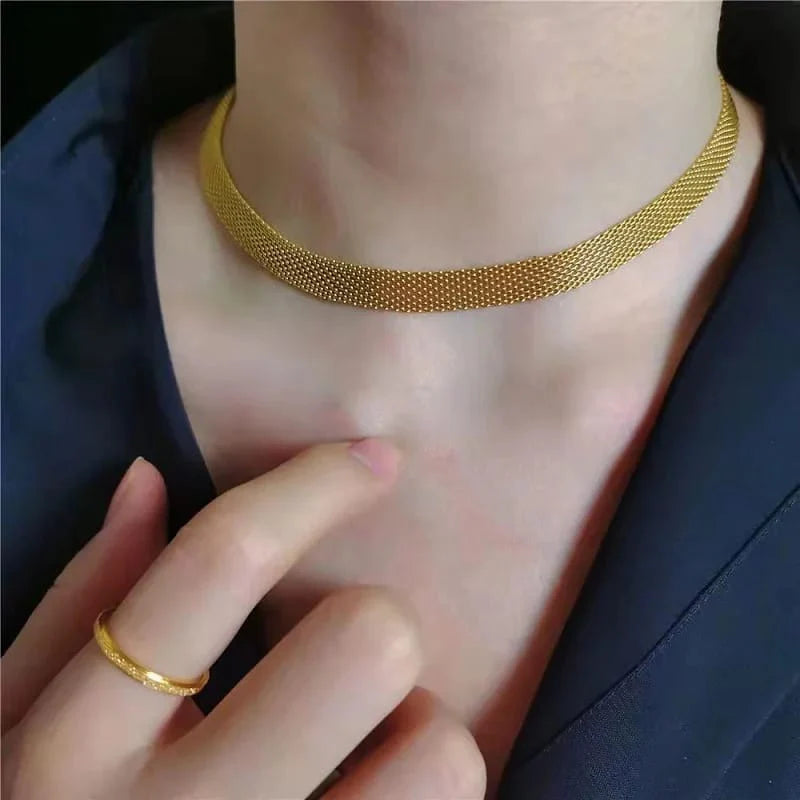Mesh Chain Choker Necklace