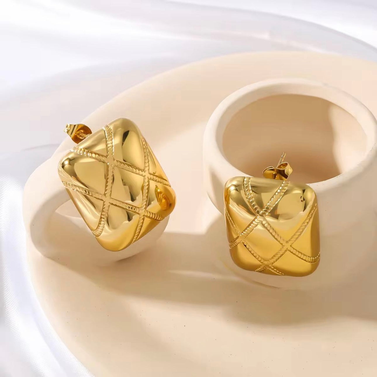 Box Pattern Earrings