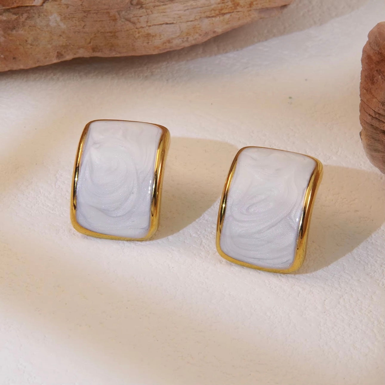 Enamel Pattern Earrings