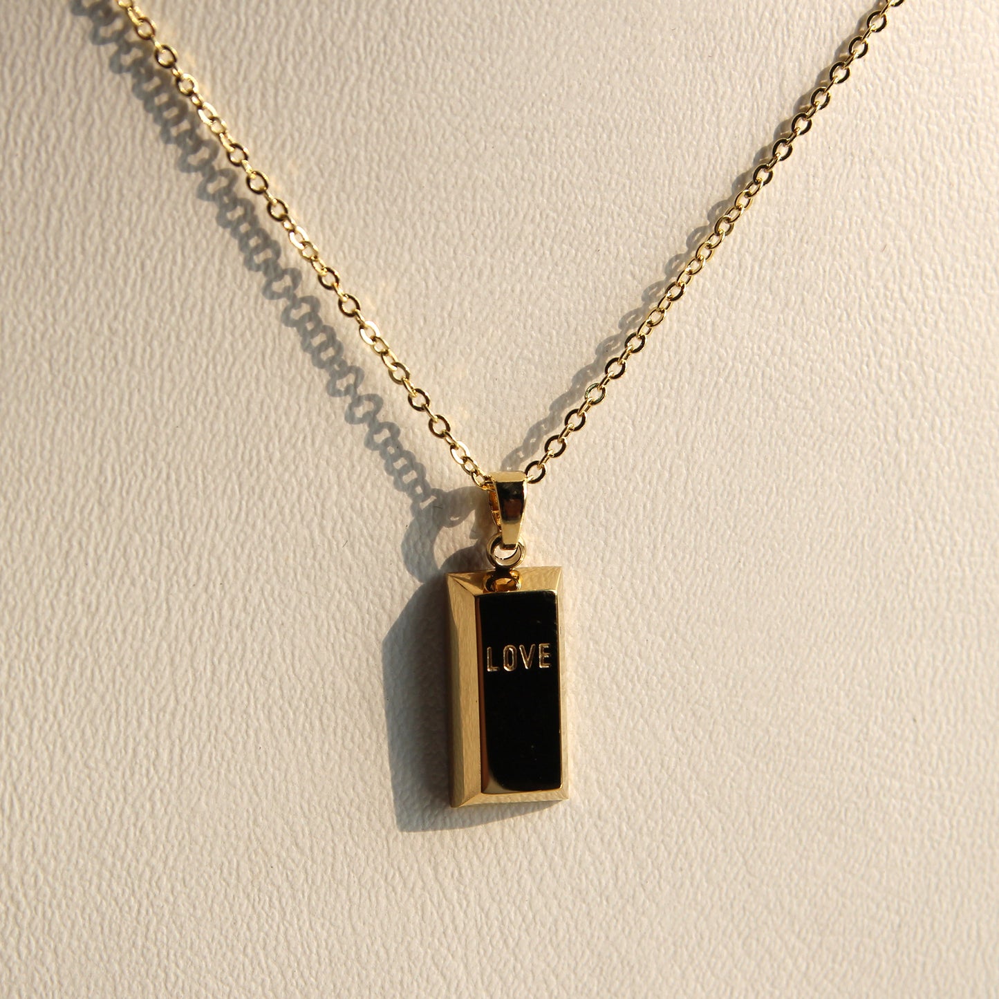 LOVE Gold Brick Necklace