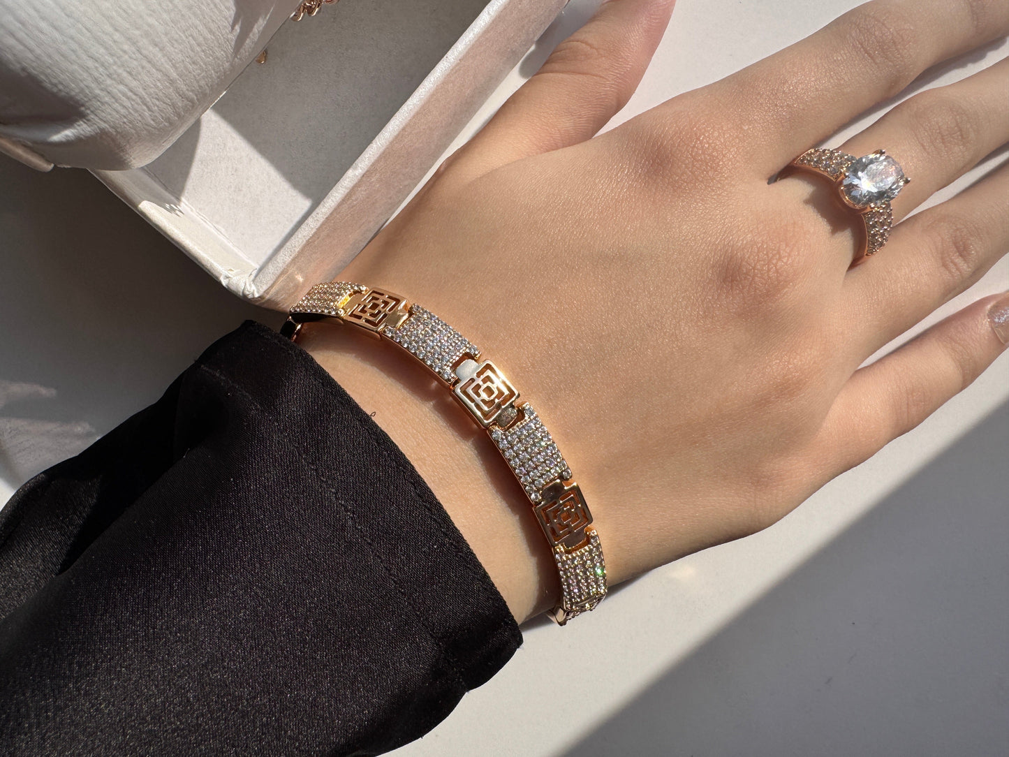 Luxurious CZ Diamond 18K Bracelet
