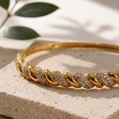 Golden Twist Luxe Bangle