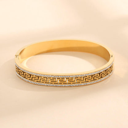 Greek Key Pattern Bangle