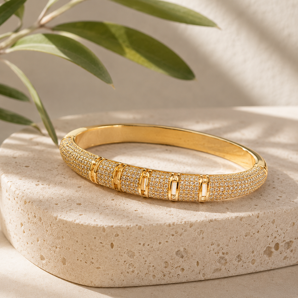 Full Pavé Gold Bracelet