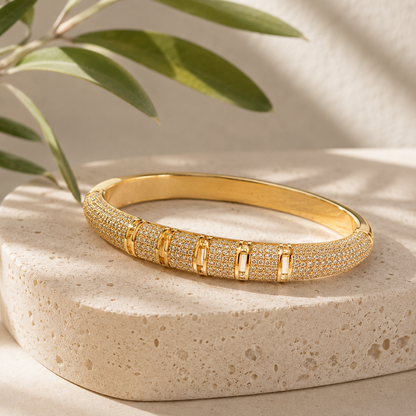Full Pavé Gold Bracelet