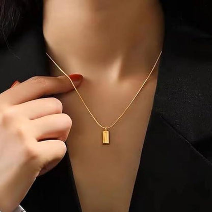 LOVE Gold Brick Necklace