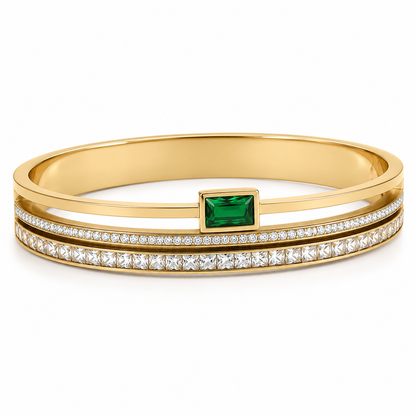 Emerald Zircon Bangle