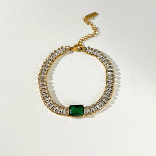 Emerald Charm Bracelet