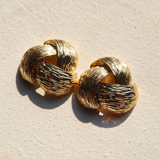 HAZEL Gold Knot Studs