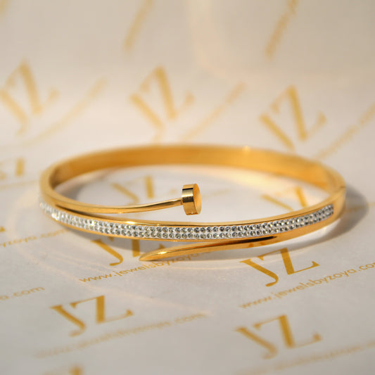 Double Crystal Nail Bangle
