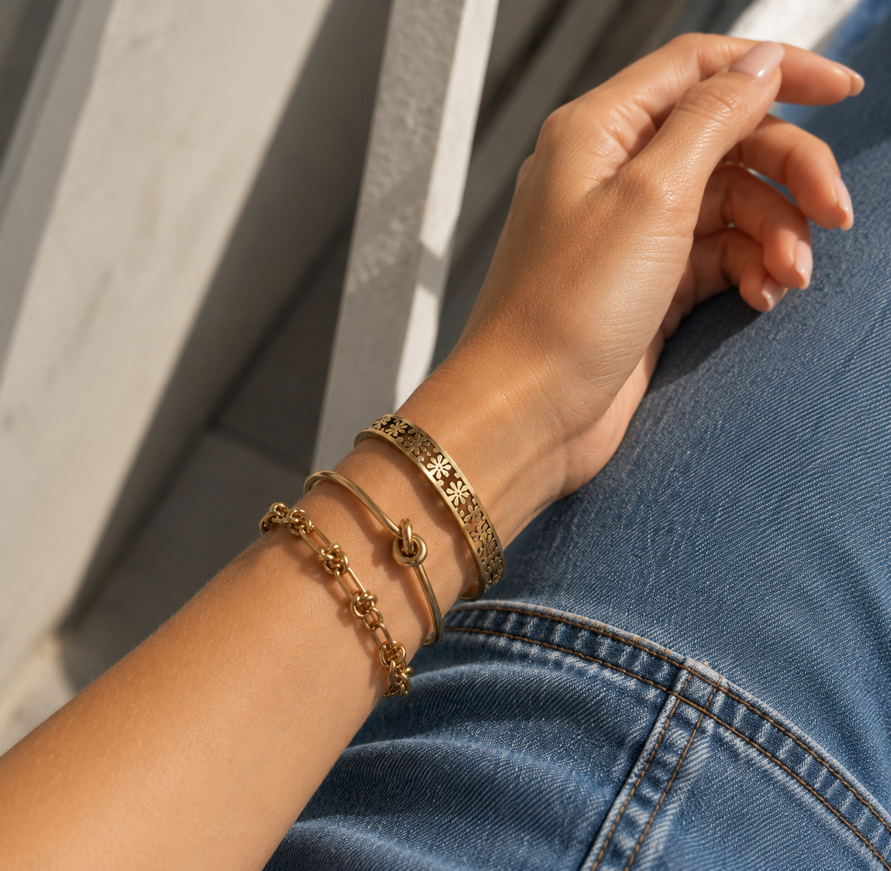 LuxeBloom Bracelet Trio