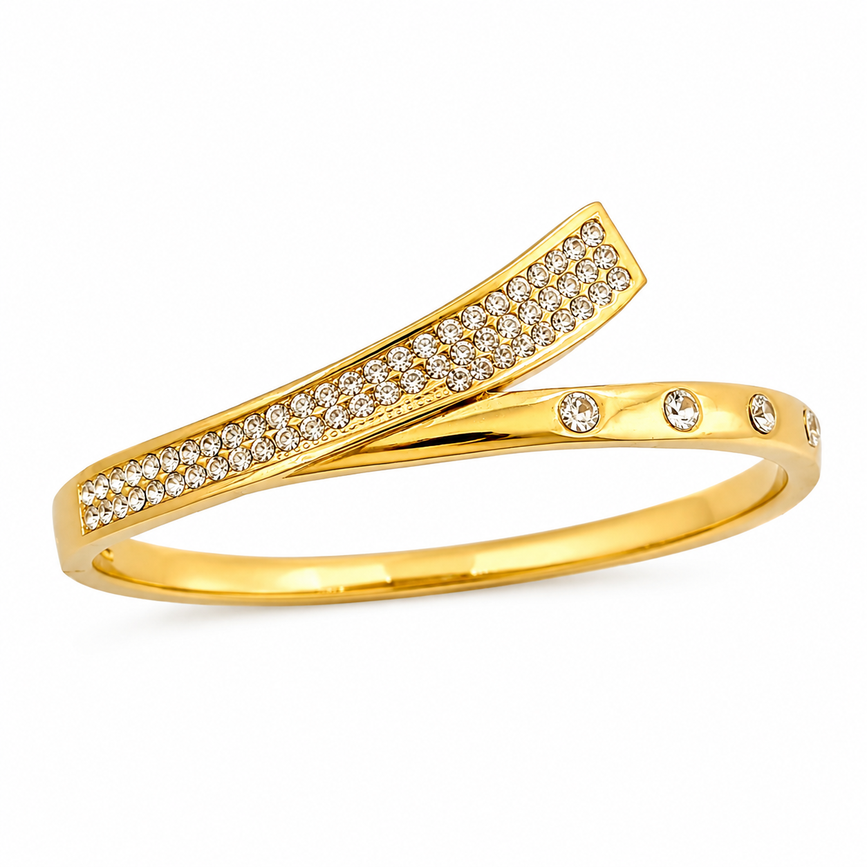 Luna Luxe Crystal Crossover Bangle