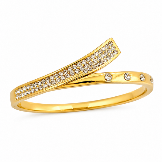 Luna Luxe Crystal Crossover Bangle