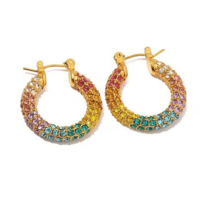 Multi-Color Zircon Hoops