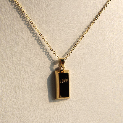 LOVE Gold Brick Necklace
