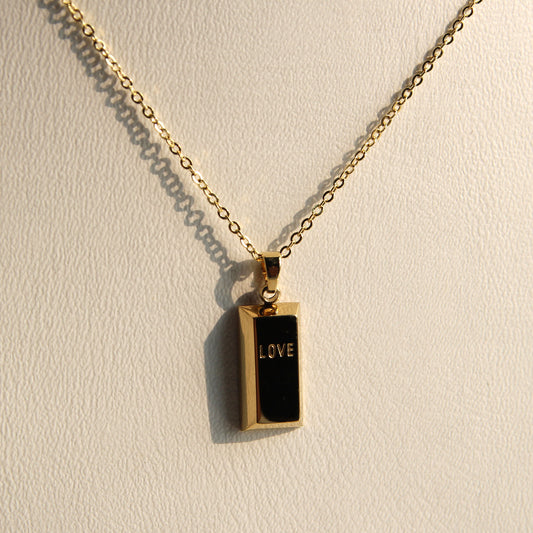LOVE Gold Brick Necklace