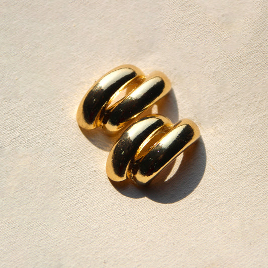 LUNA Gold Cuff Earrings