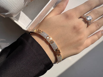 Luxurious CZ Diamond 18K Bracelet
