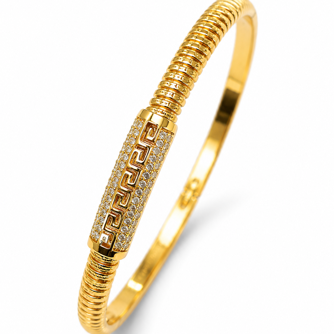 Ribbed Greek Design Bracelet