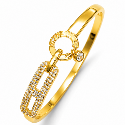 Lock-Inspired Diamond Bracelet