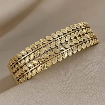 New LuxeLeaf Gold-Plated Kada