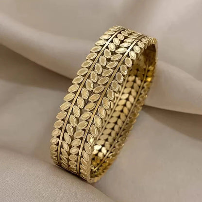 New LuxeLeaf Gold-Plated Kada